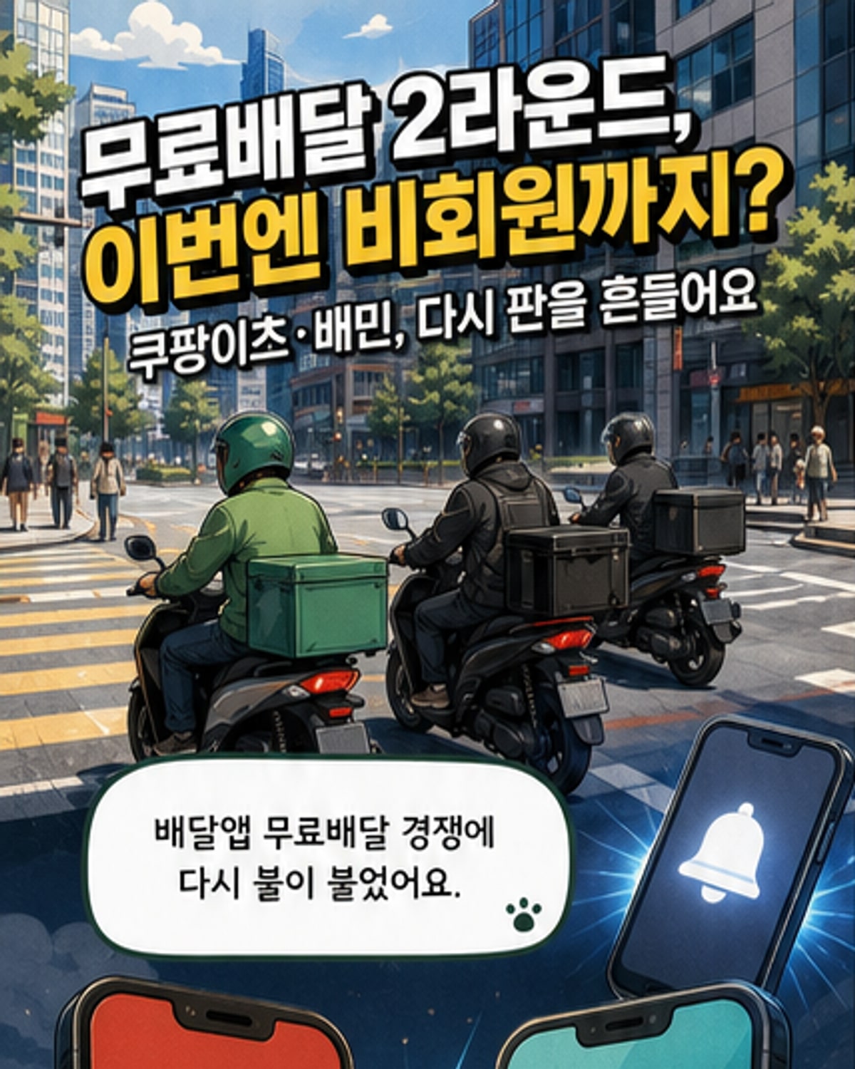 무료배달 전쟁 2라운드 시작