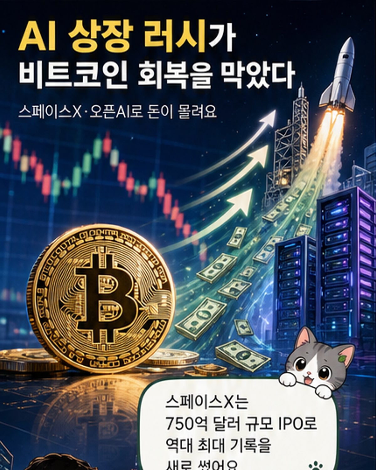 AI·우주기업 러시, 비트코인 유동성 흡수