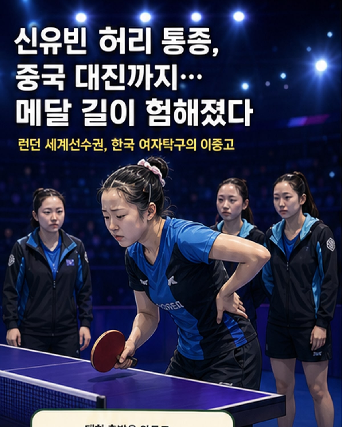 한국 여자 탁구, 중국과 8강 맞대결