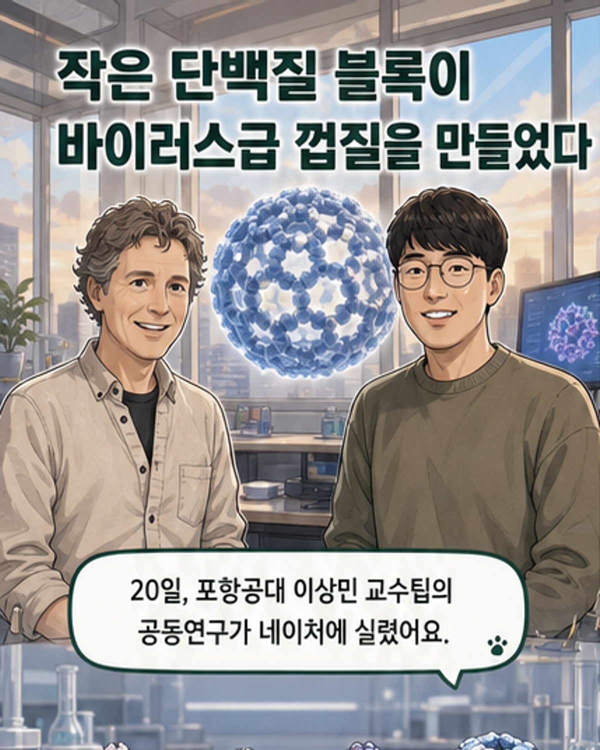 인공 단백질로 바이러스 크기 구조체 완성