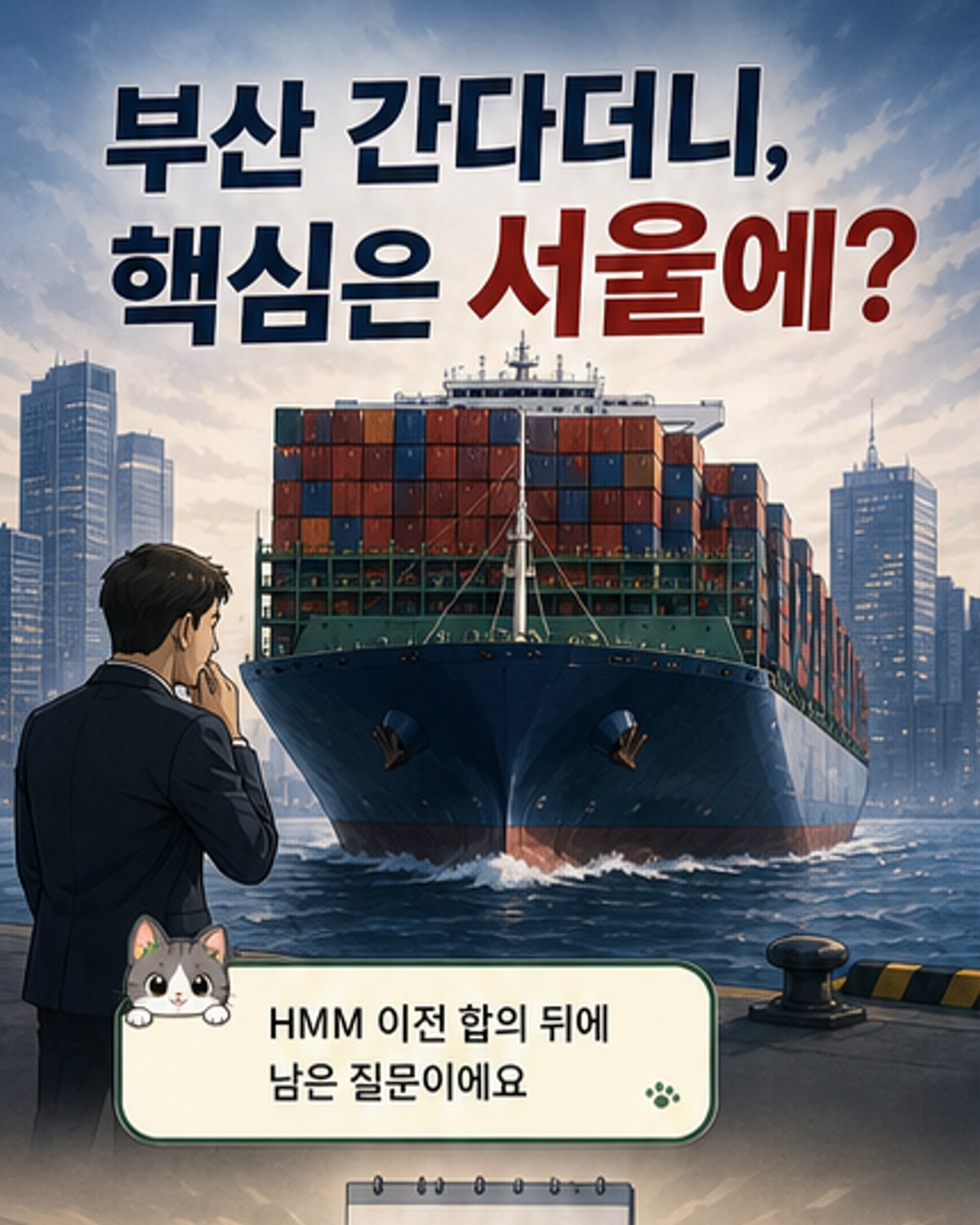 HMM 부산 이전, 핵심은 서울에 남는다
