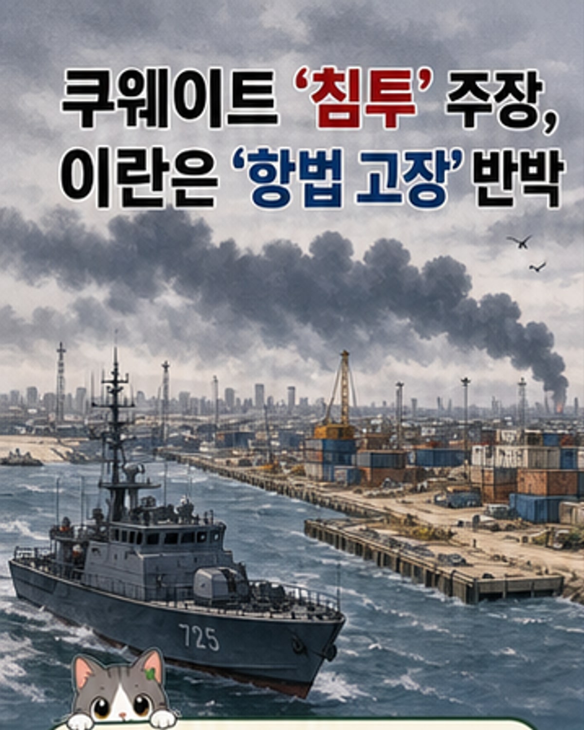이란, 쿠웨이트 섬 침입 부인