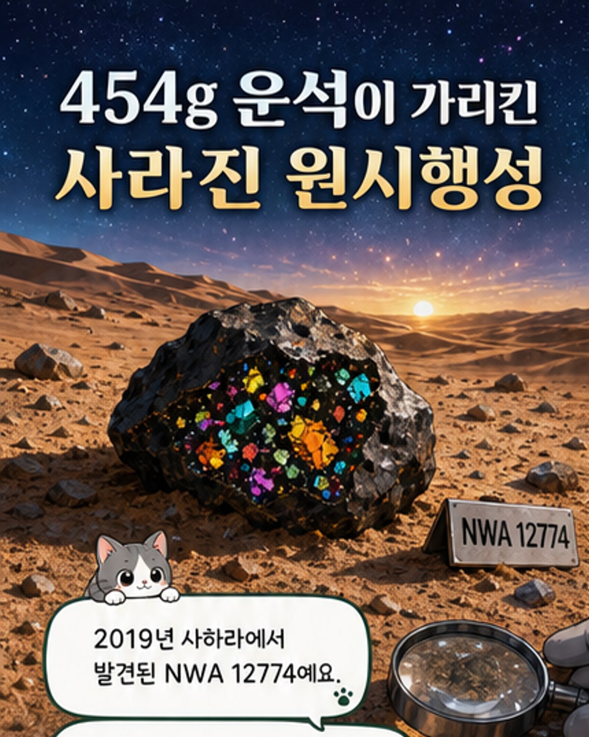 사하라서 발견된 운석, 원시행성 조각이었다