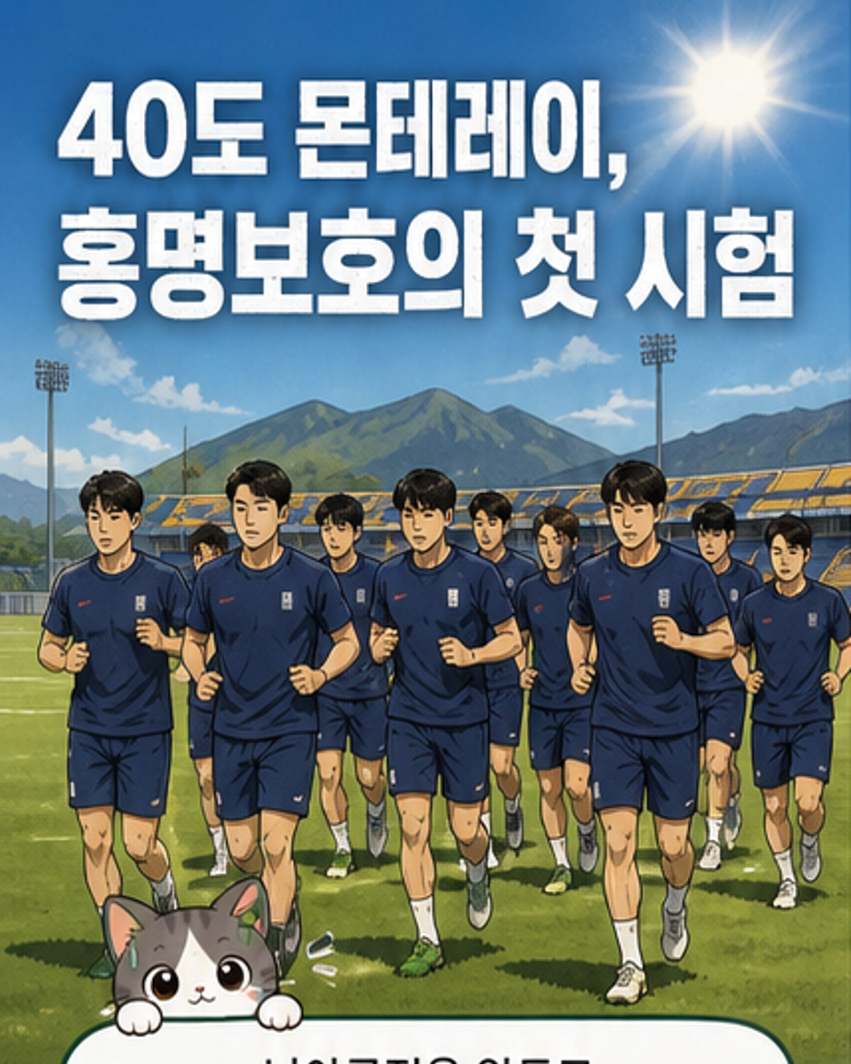 홍명보 감독이 지휘하는 한국 축구 대표팀이 멕시코 몬테레이의 무더운 날씨 속에서 훈련을 하고 있다.