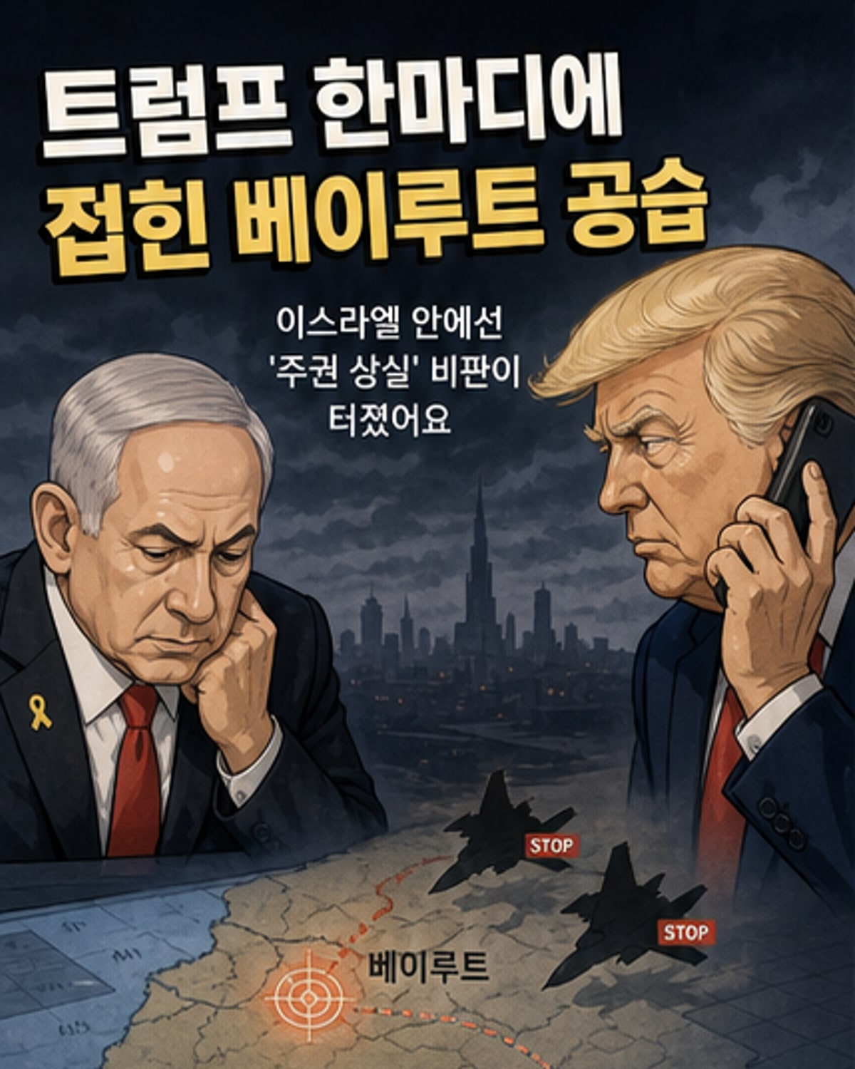 트럼프 '호통'에 공습 접은 네타냐후
