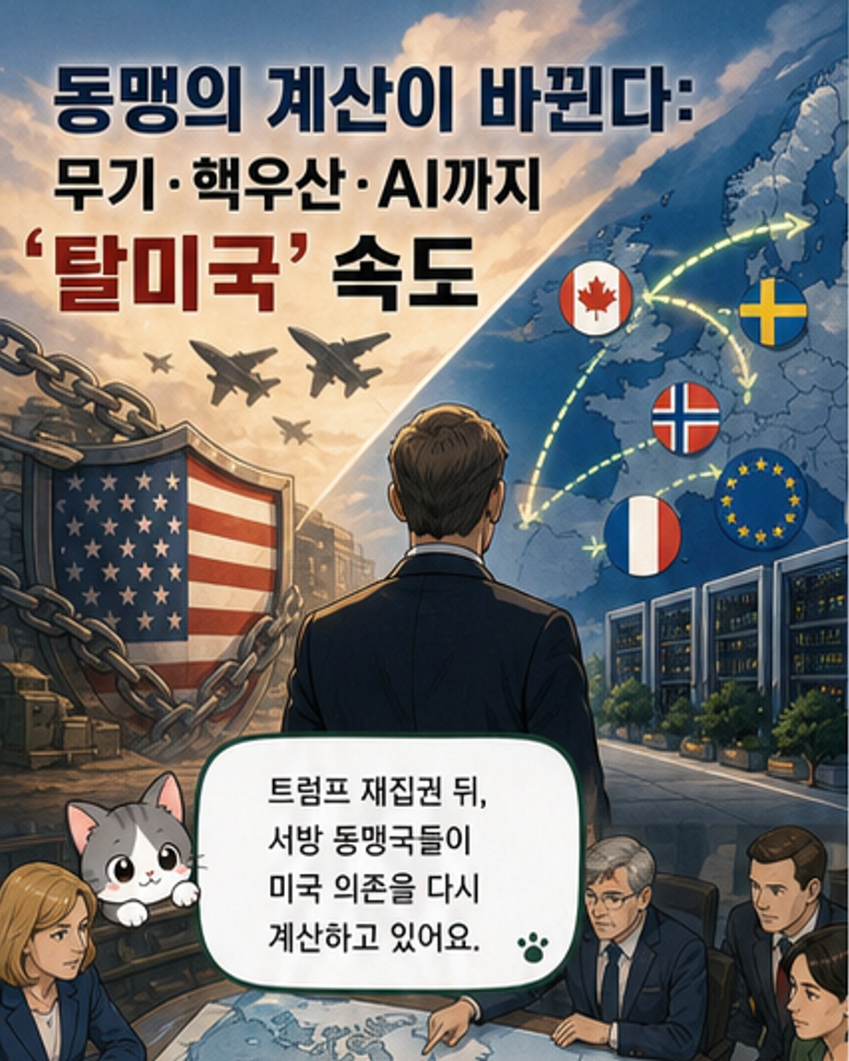 서방, 미국 떠난다…핵우산·AI도 자립