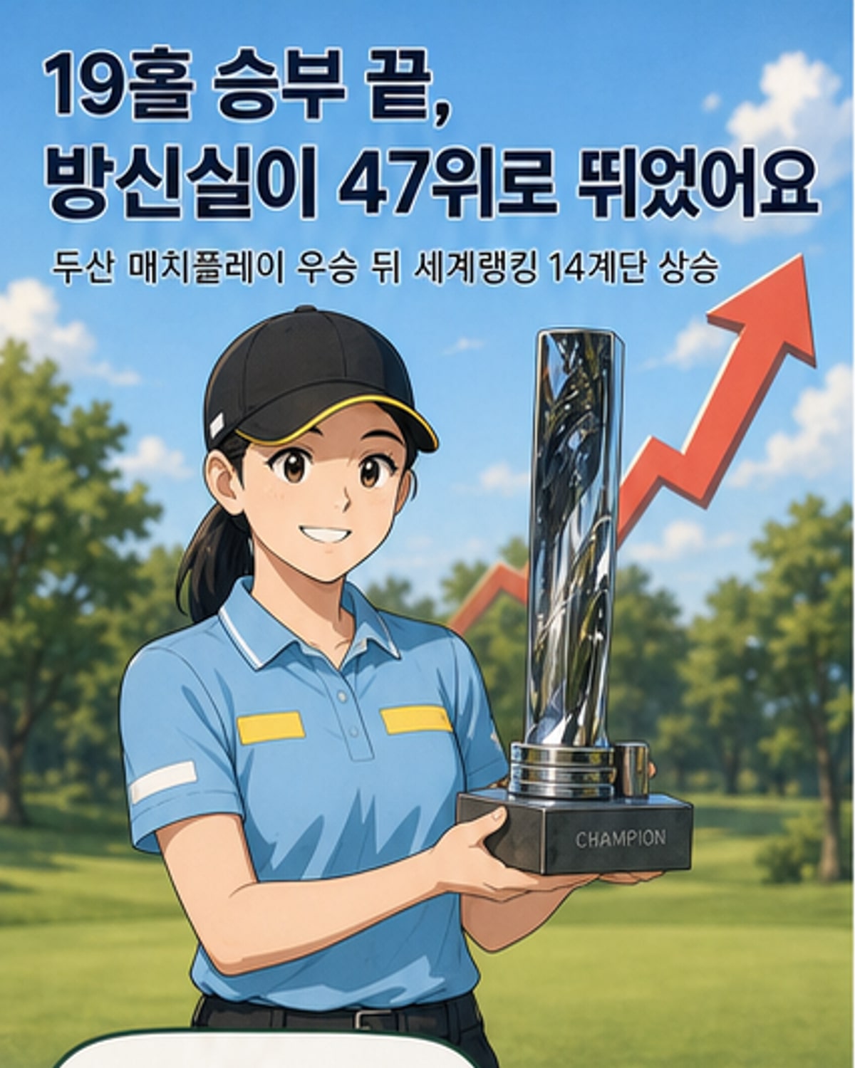 매치플레이 정복한 방신실, 세계 47위로 급상승