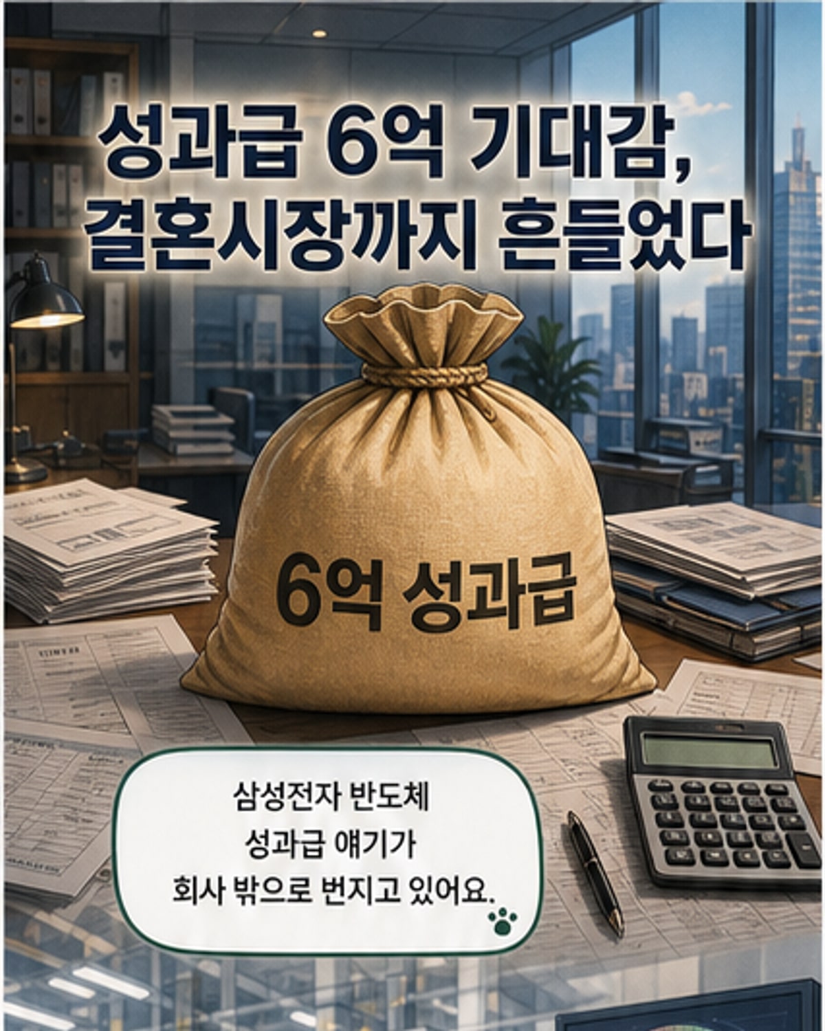 성과급 6억, 결혼시장 흔들었다