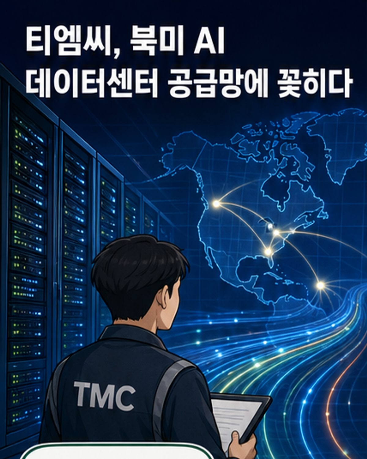 티엠씨, 美 AI 데이터센터에 110억 광케이블 공급