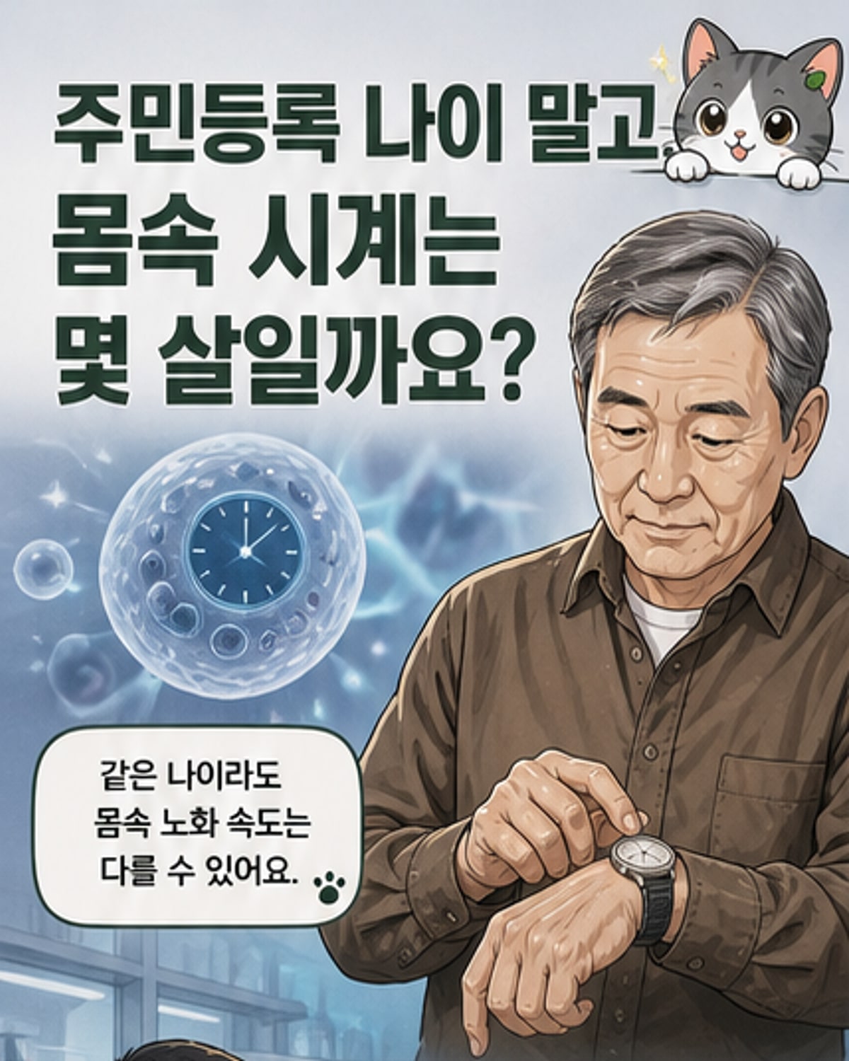 세포가 말하는 진짜 내 나이 시계
