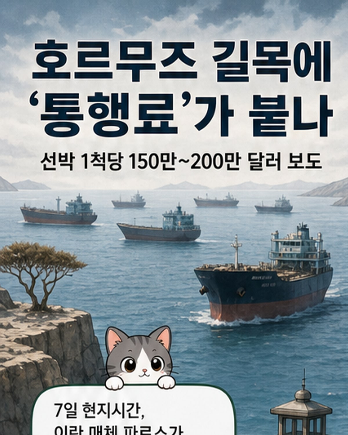 호르무즈 해협 통행료, 선박당 200만 달러