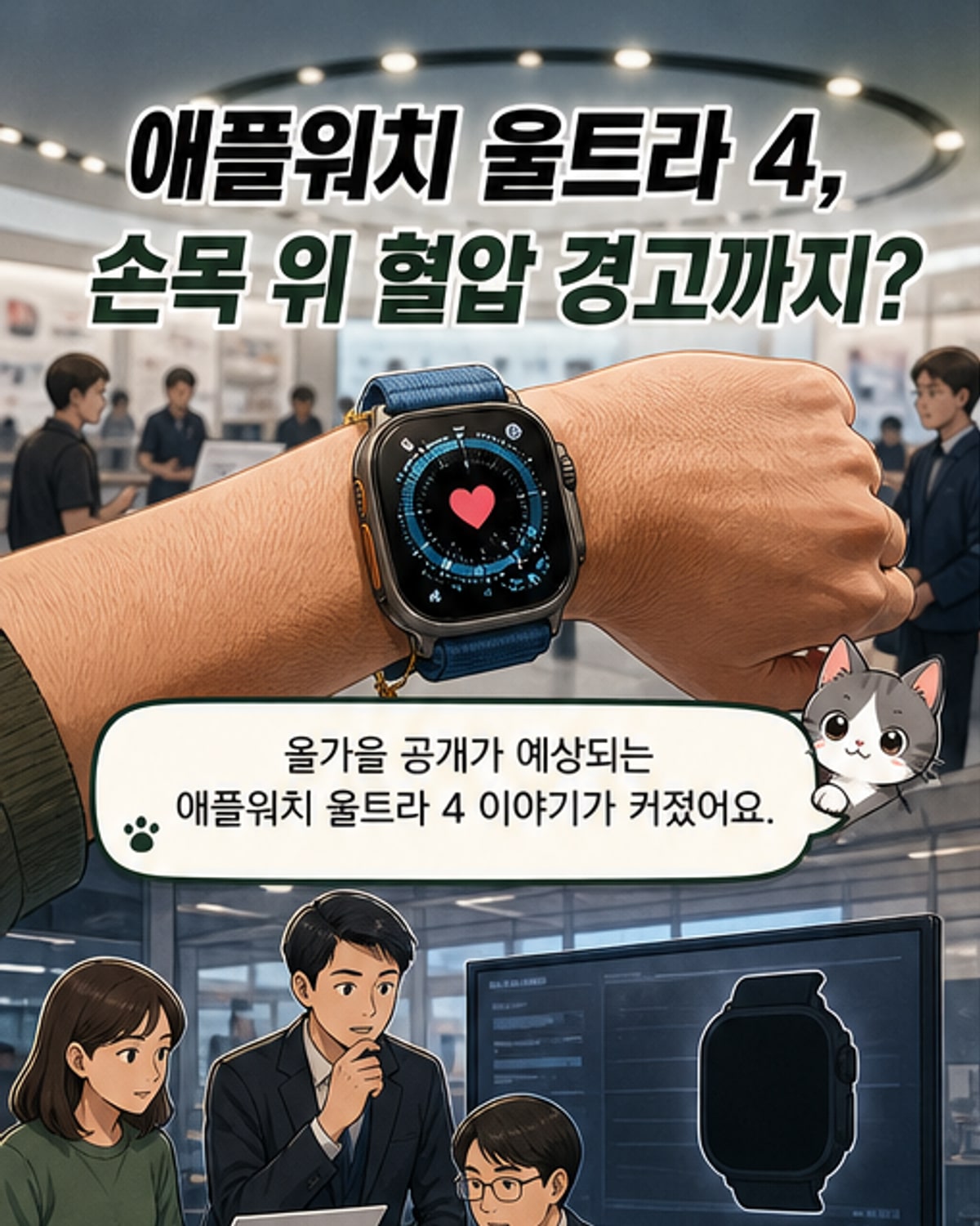혈압 측정 기능 탑재된 애플워치 울트라 4