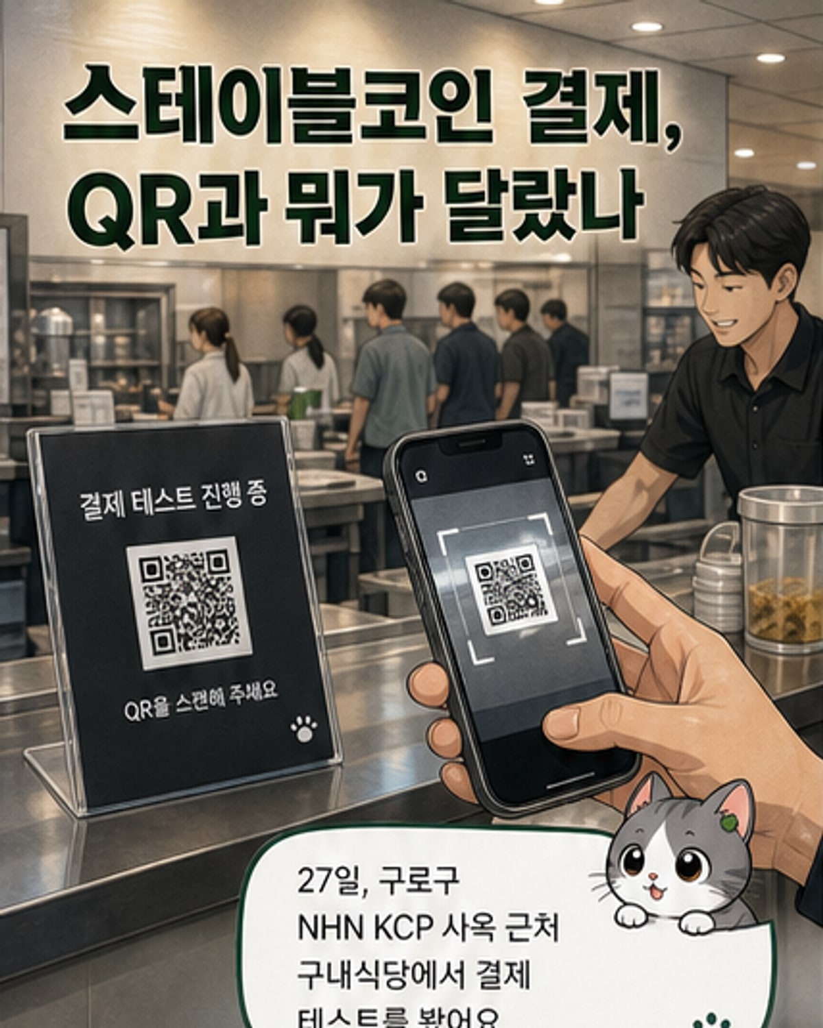 KCP 스테이블코인, QR결제처럼 써봤더니