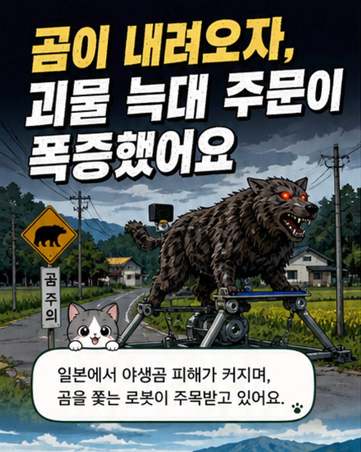 곰 쫓는 '괴물 늑대' 로봇 인기