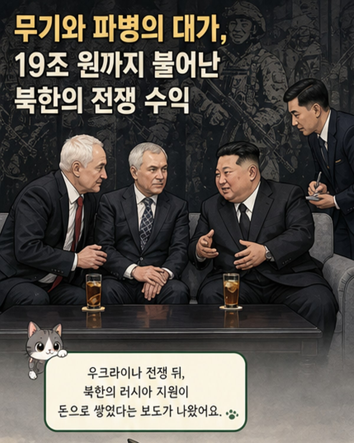 북한, 전쟁 수익으로 연간 GDP 맞먹는 19조 원 벌었다