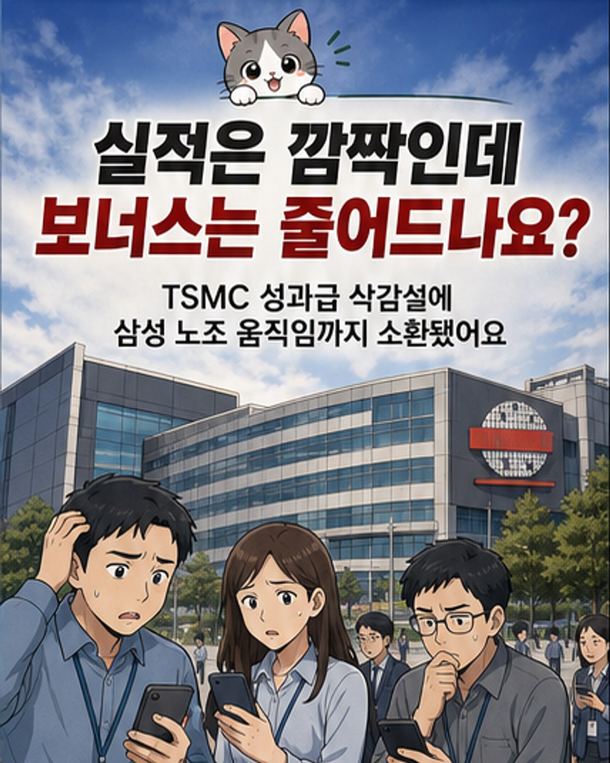 TSMC, 실적 사상 최대인데 보너스 줄인다?