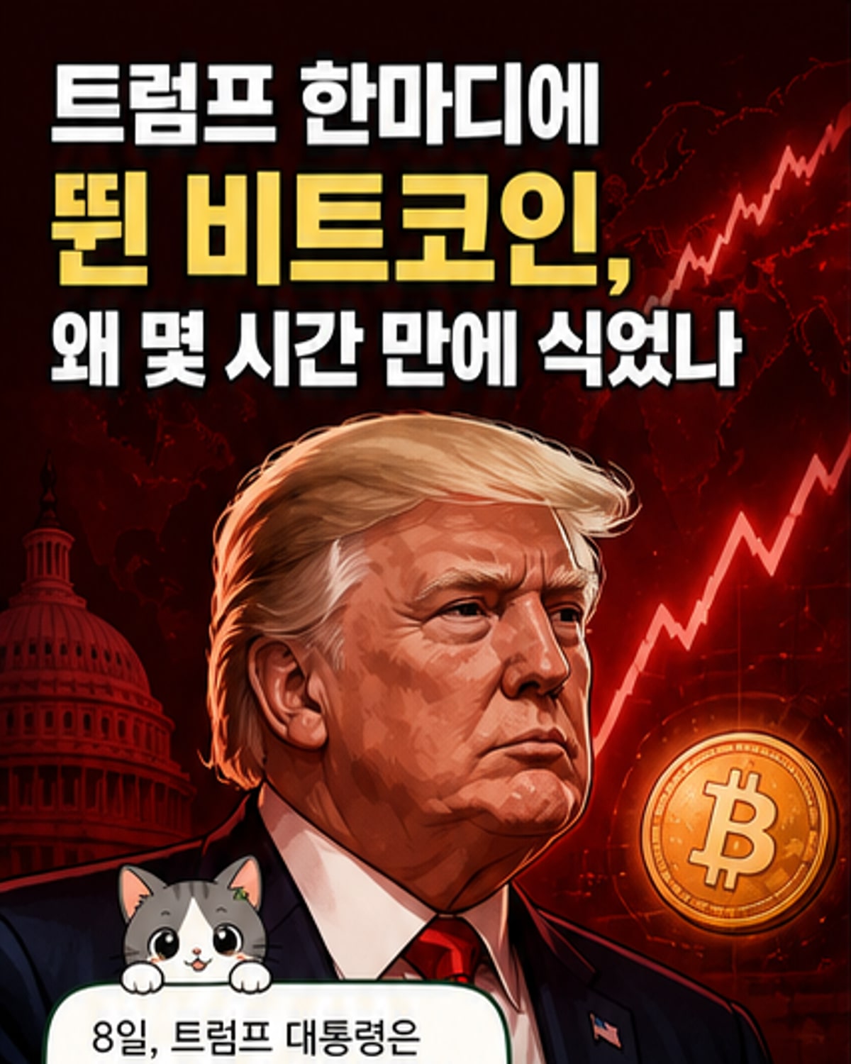 트럼프, 이란 합의 임박 발언에 비트코인 급등