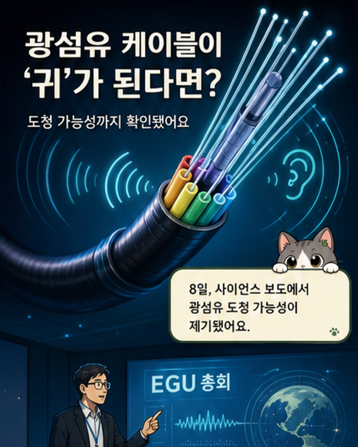 광섬유 케이블로 음성 도청 가능