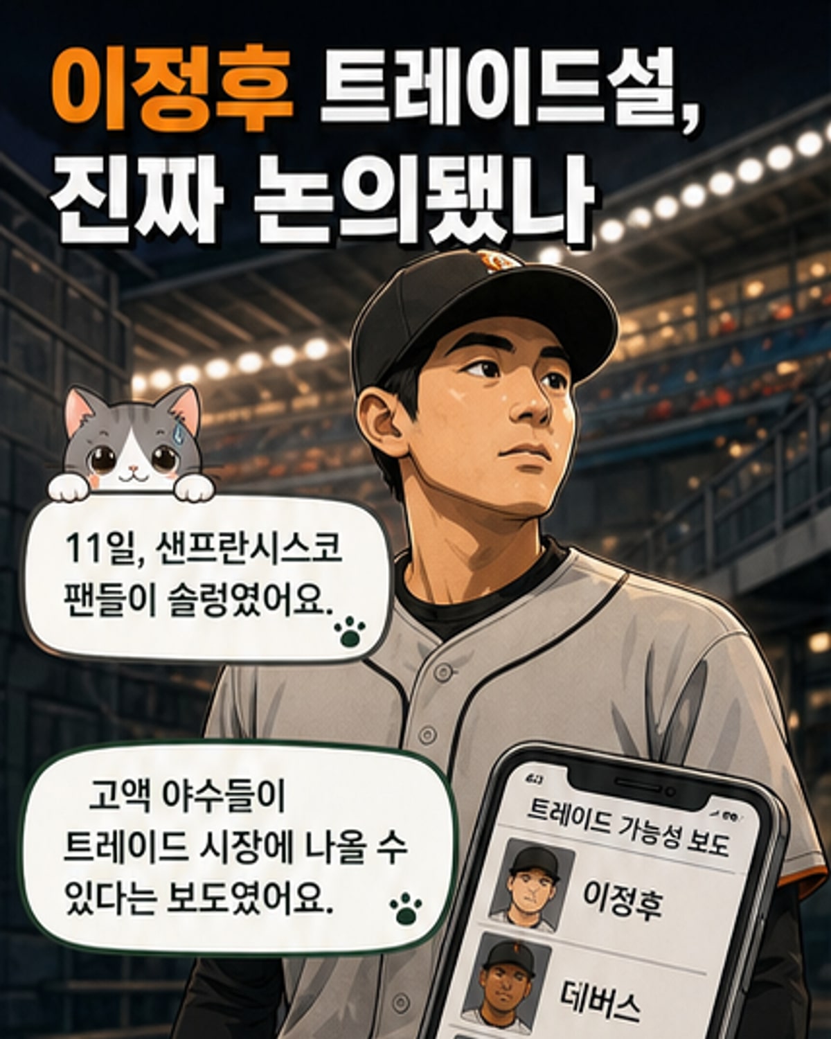 이정후 트레이드설, 내부선 전혀 논의 없어
