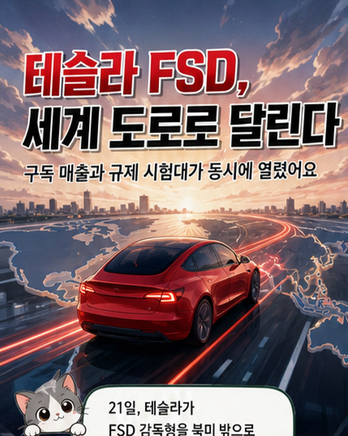테슬라, 전 세계로 자율주행 FSD 확대