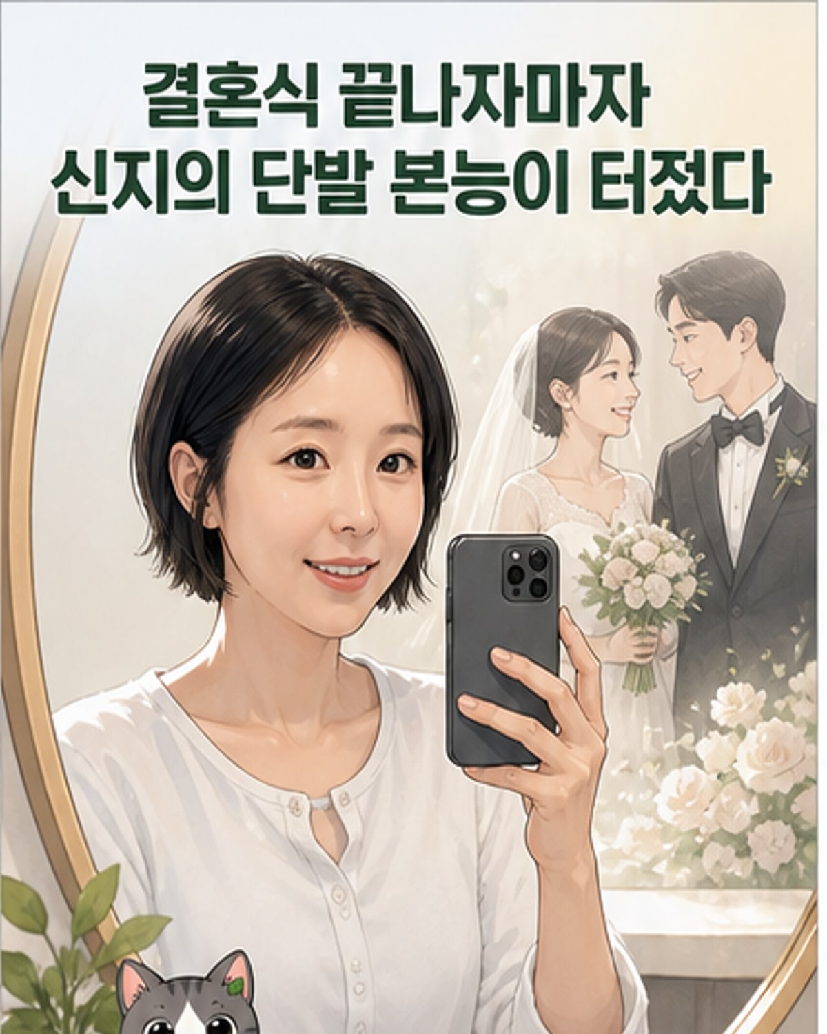 신지, 결혼식 후 단발 변신