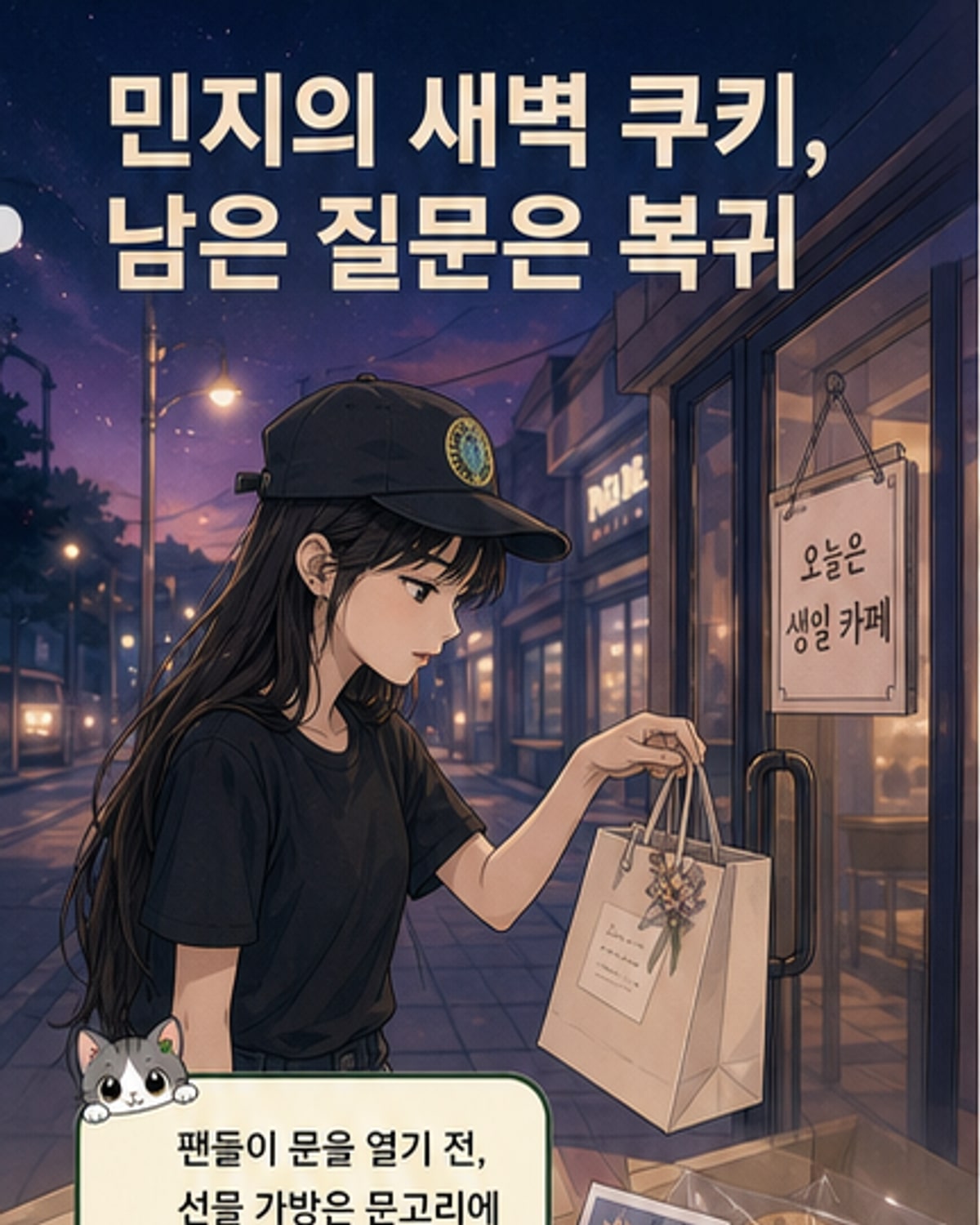 민지, 생일 카페에 직접 쿠키 전달