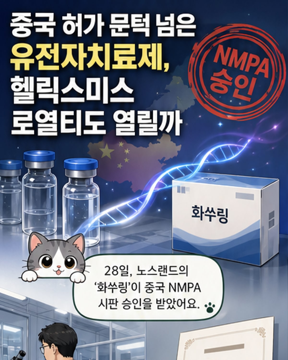 헬릭스미스 기술, 중국서 허가 통과