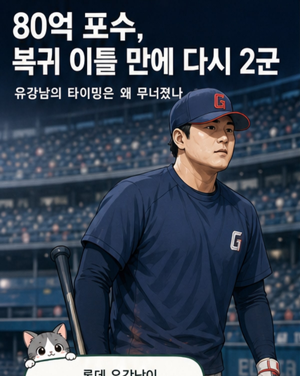 롯데 자이언츠 유강남 선수가 타격 훈련을 마치고 더그아웃으로 향하는 모습