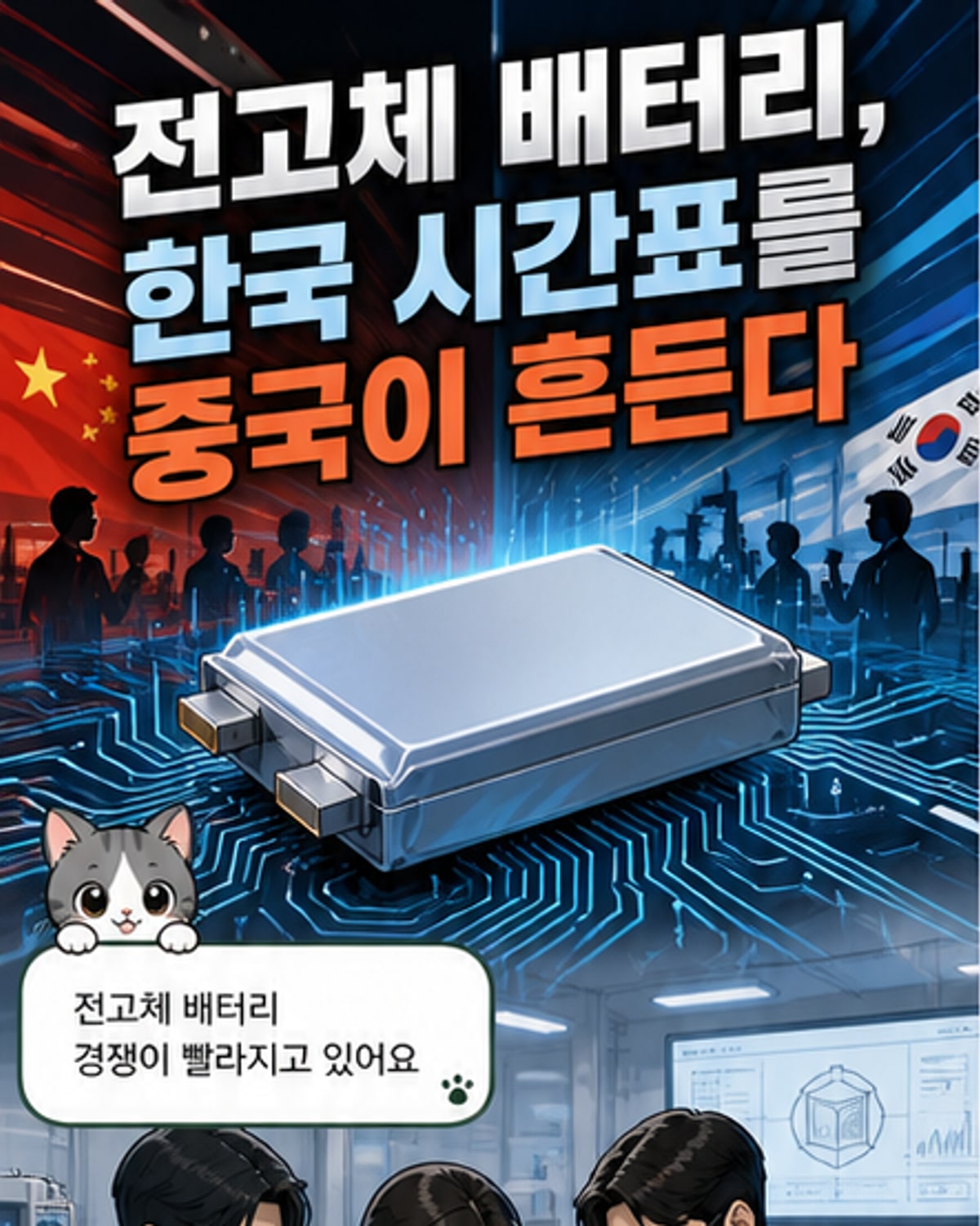 전고체 배터리 주도권, 중국 추격에 흔들
