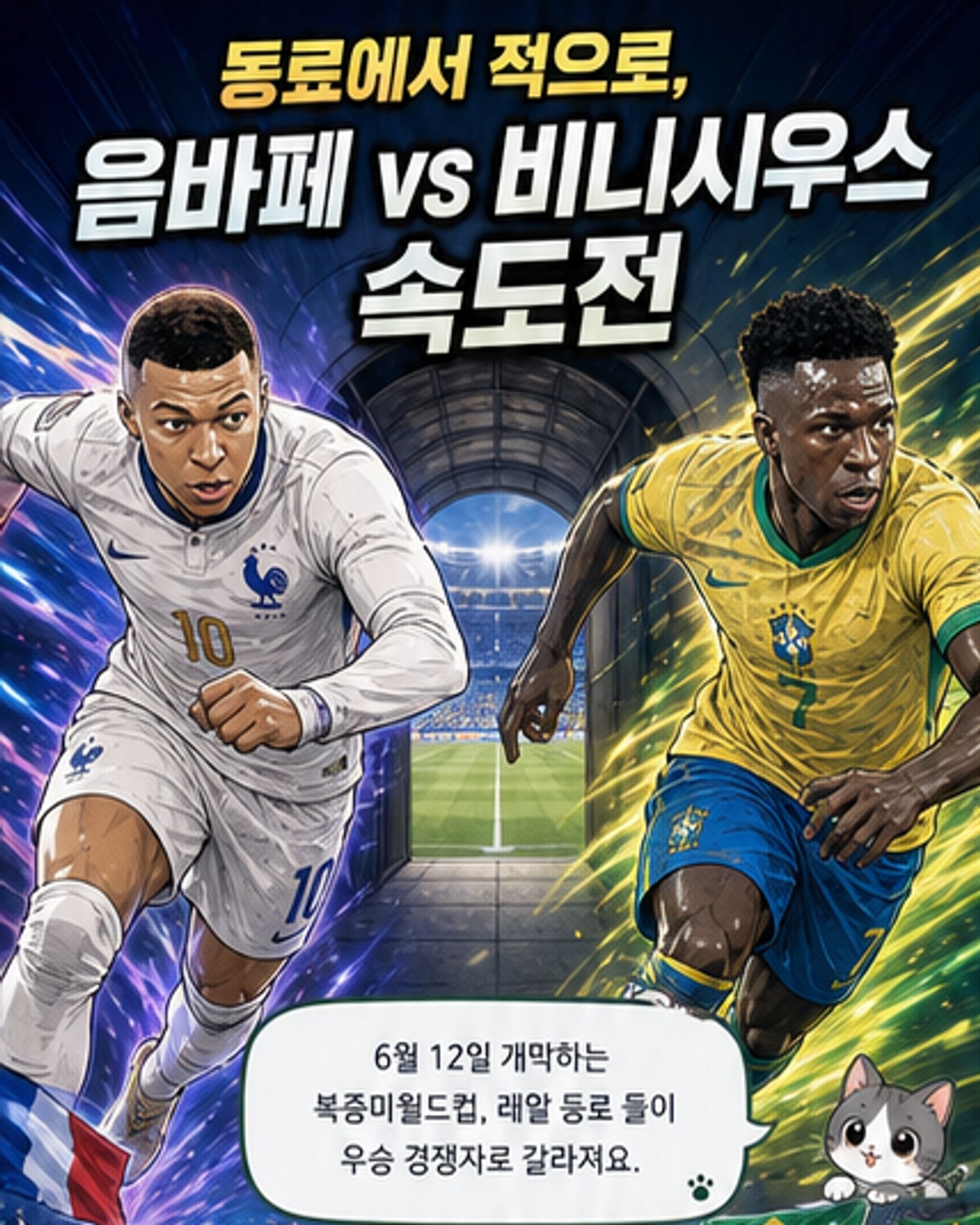 음바페·비니시우스, 월드컵 스피드 대결