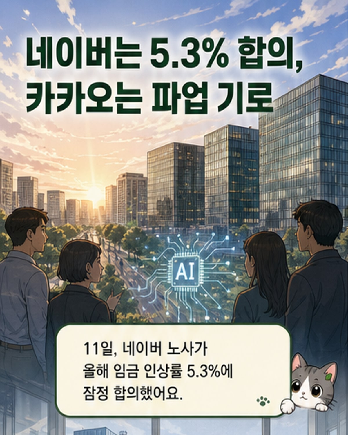 네이버, 임금 인상 5.3% 잠정 합의