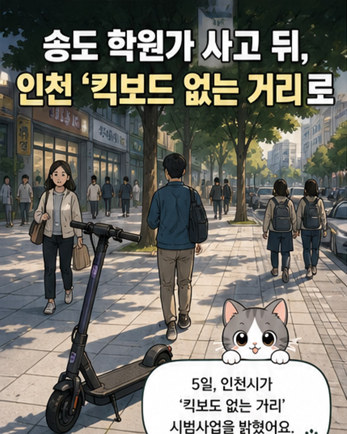 인천, 킥보드 없는 거리 시범 운영