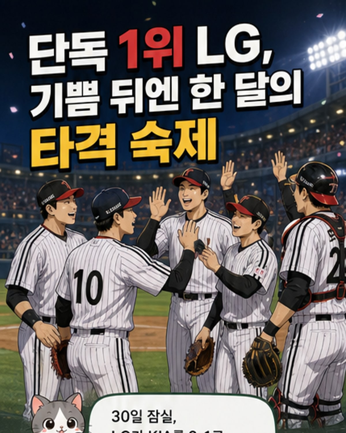 LG, 단독 1위 등극…염경엽 감독의 첫 마디