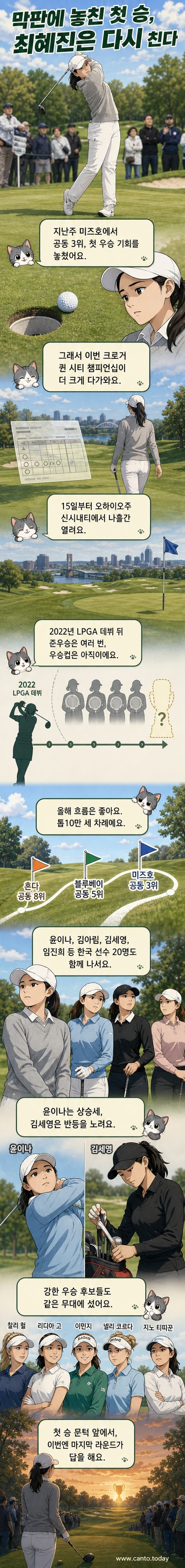 골프채를 쥔 최혜진이 티잉존에서 집중하고 있는 모습