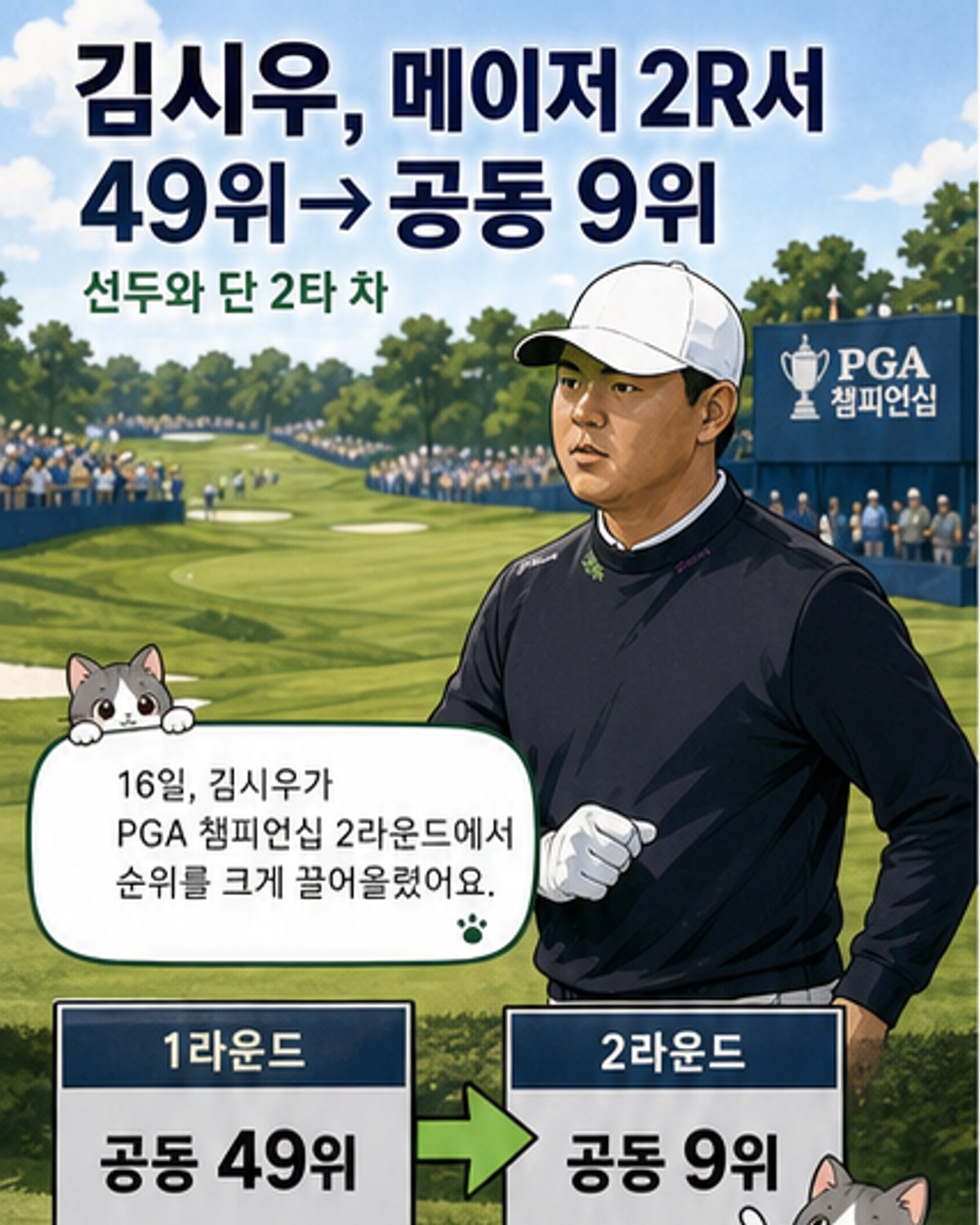 김시우, PGA 챔피언십 공동 9위