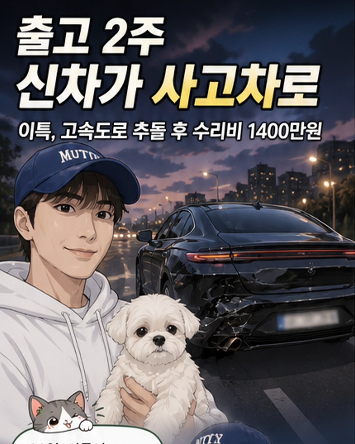 이특, 포르쉐 출고 2주 만에 고속도로 추돌
