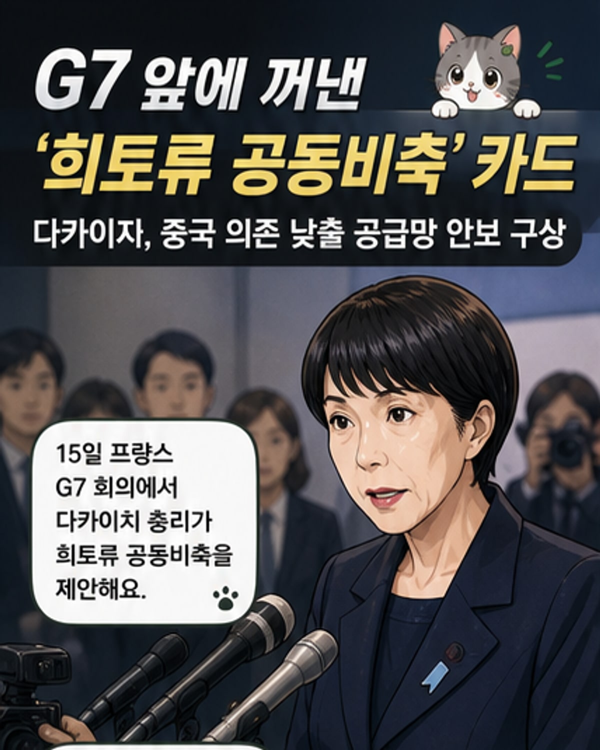 G7에 희토류 공동비축 제안