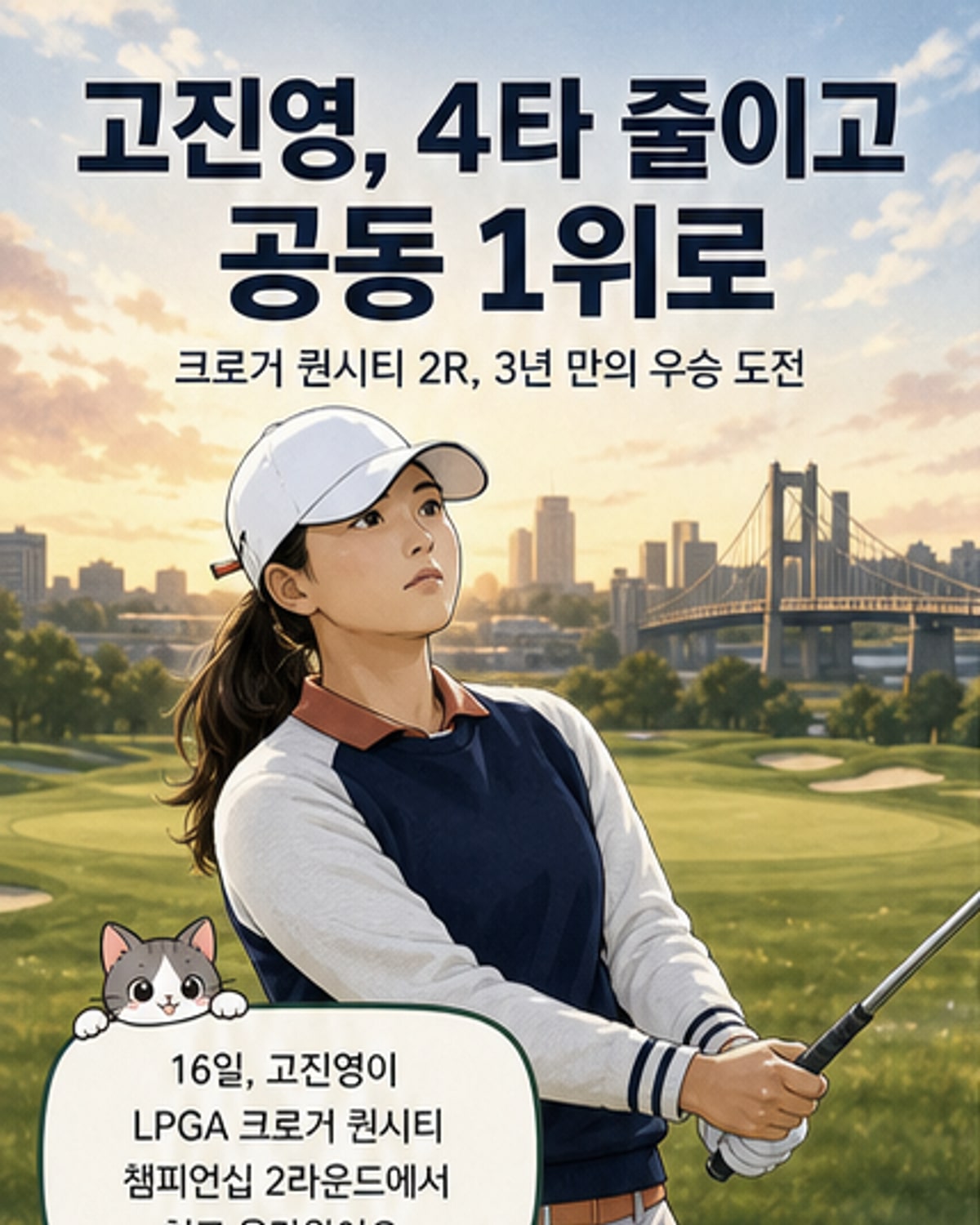 고진영, LPGA 2라운드 공동 1위