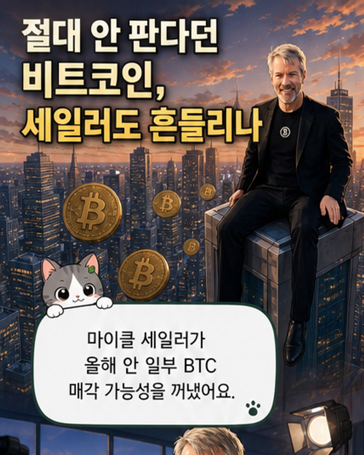 세일러, 연내 비트코인 일부 매각 가능성