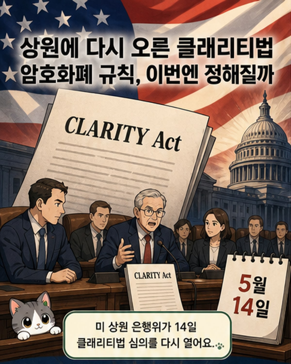 미 상원, 암호화폐 규제 심의 재개
