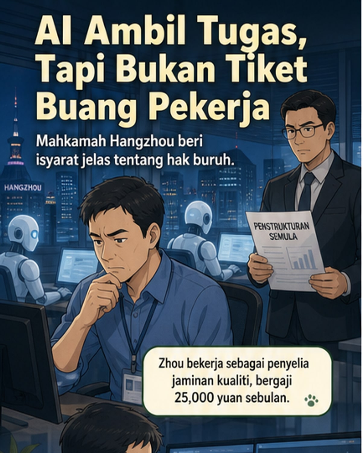 Majikan tak boleh ganti pekerja dengan AI