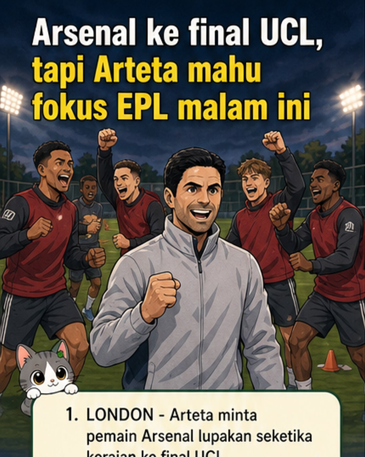 Arsenal fokus EPL selepas final UCL