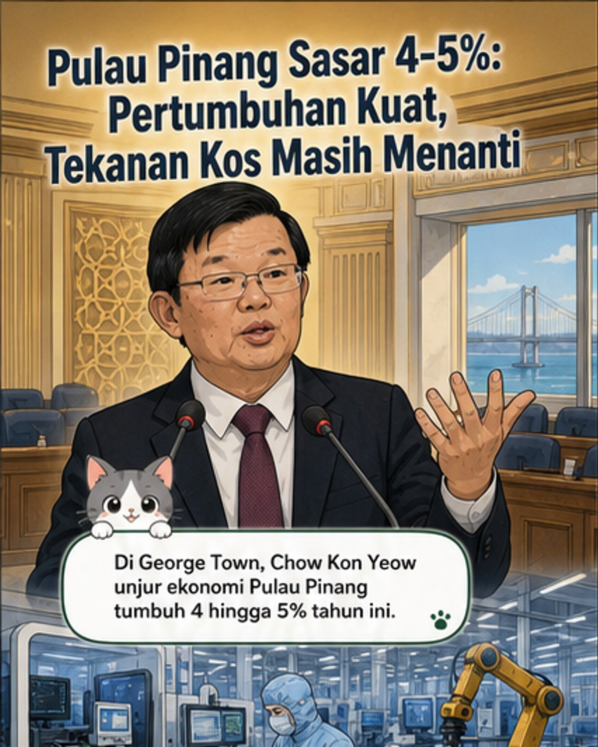 Pulau Pinang unjur pertumbuhan 4–5%