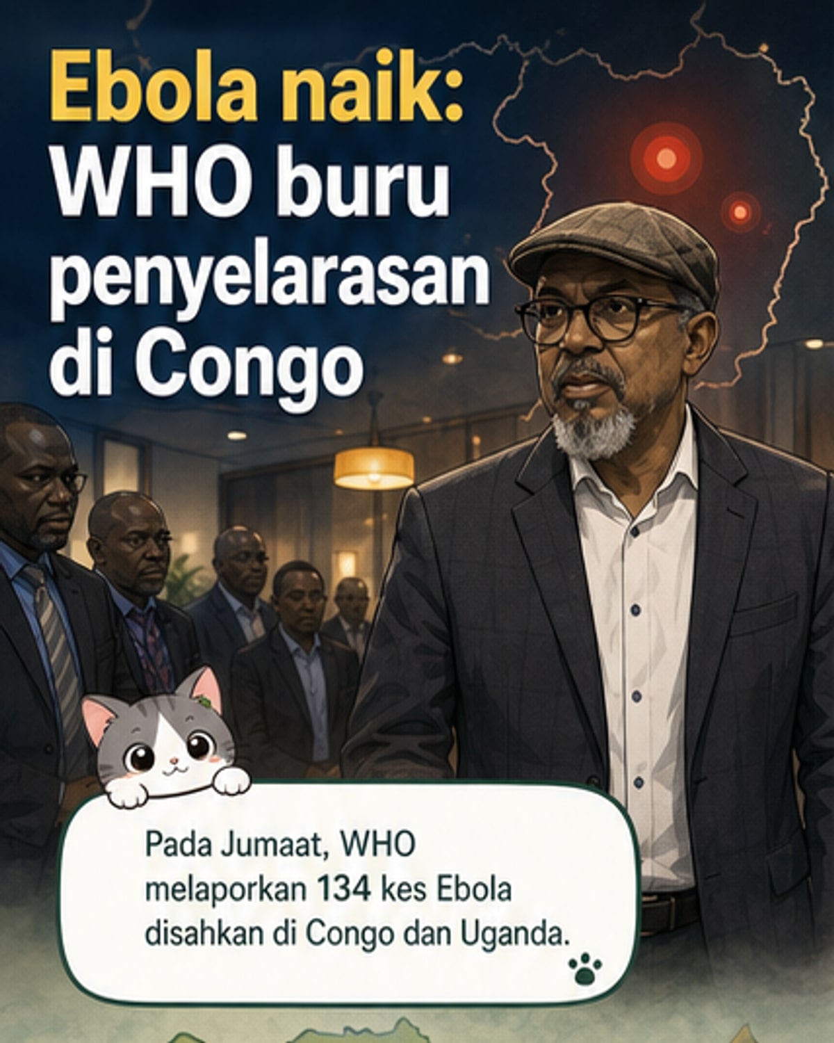 Wabak Ebola merebak di Congo dan Uganda