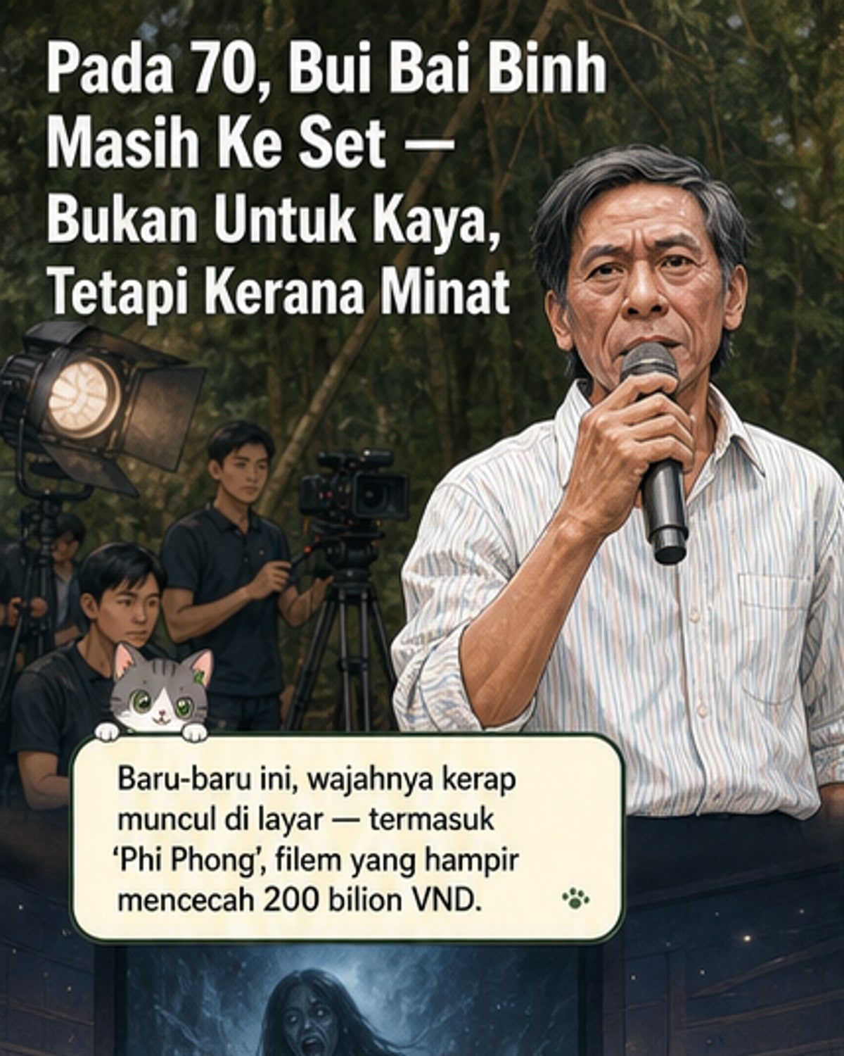 Bui Bai Binh jadi datuk di usia 70 tahun