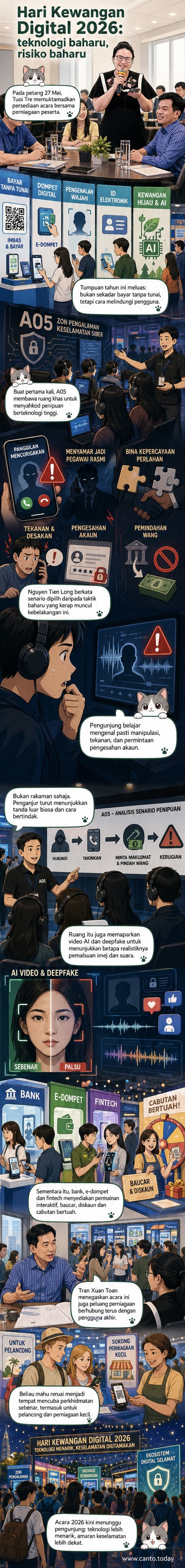 Gambar perwakilan dan peserta dalam sesi kerja persiapan Hari Kewangan Digital 2026, menunjukkan perbincangan di sekitar meja dengan bahan promosi dan paparan digital.
