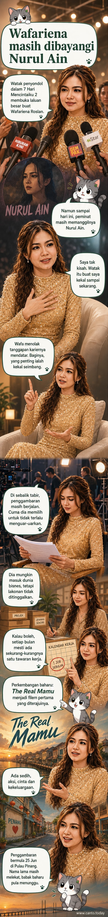 Pelakon Wafariena dalam imej promosi, dikenali menerusi watak Nurul Ain dan kini bakal bintangi filem pertamanya sebagai pelakon utama, The Real Mamu.