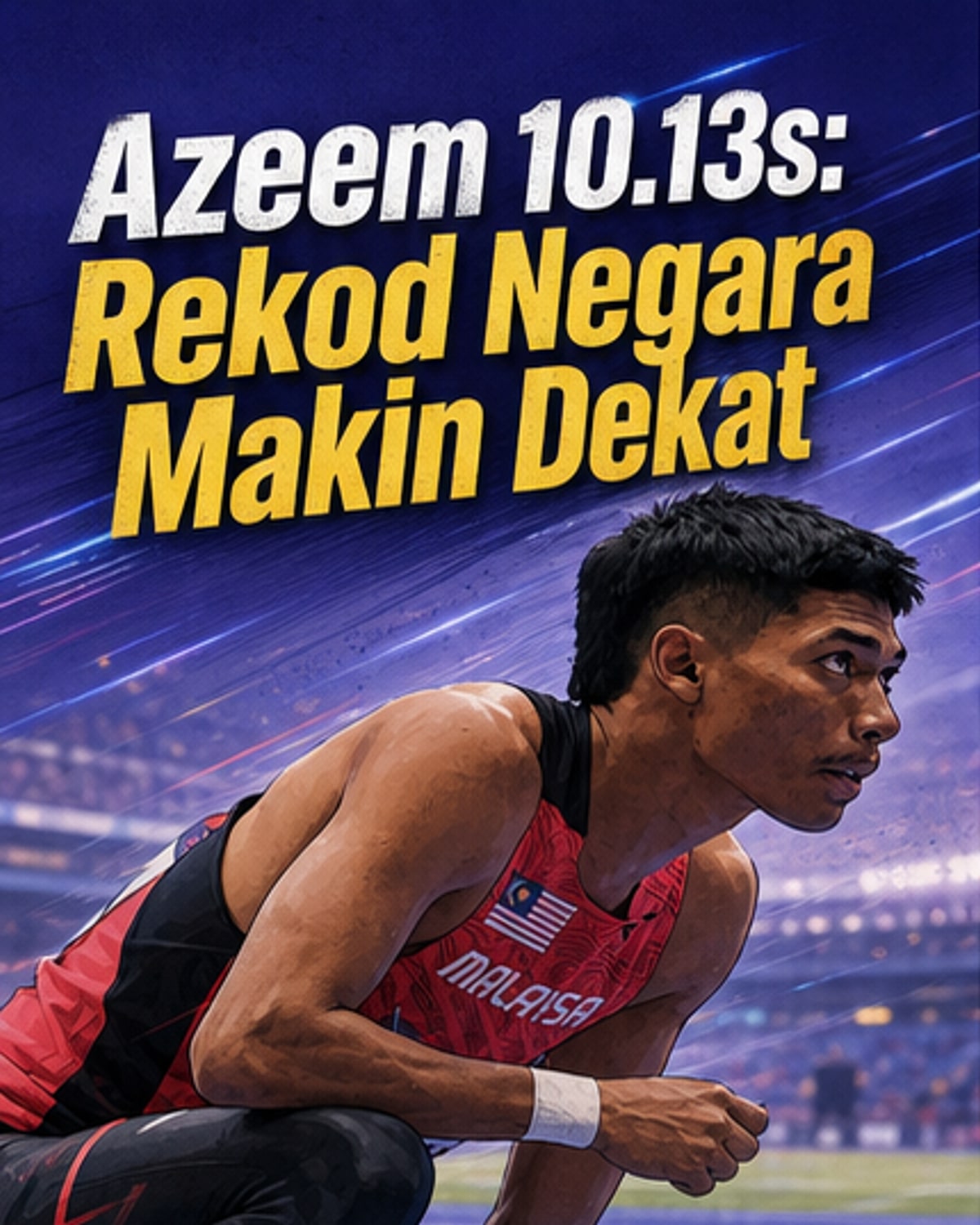 Azeem Fahmi Hampiri Rekod Kebangsaan