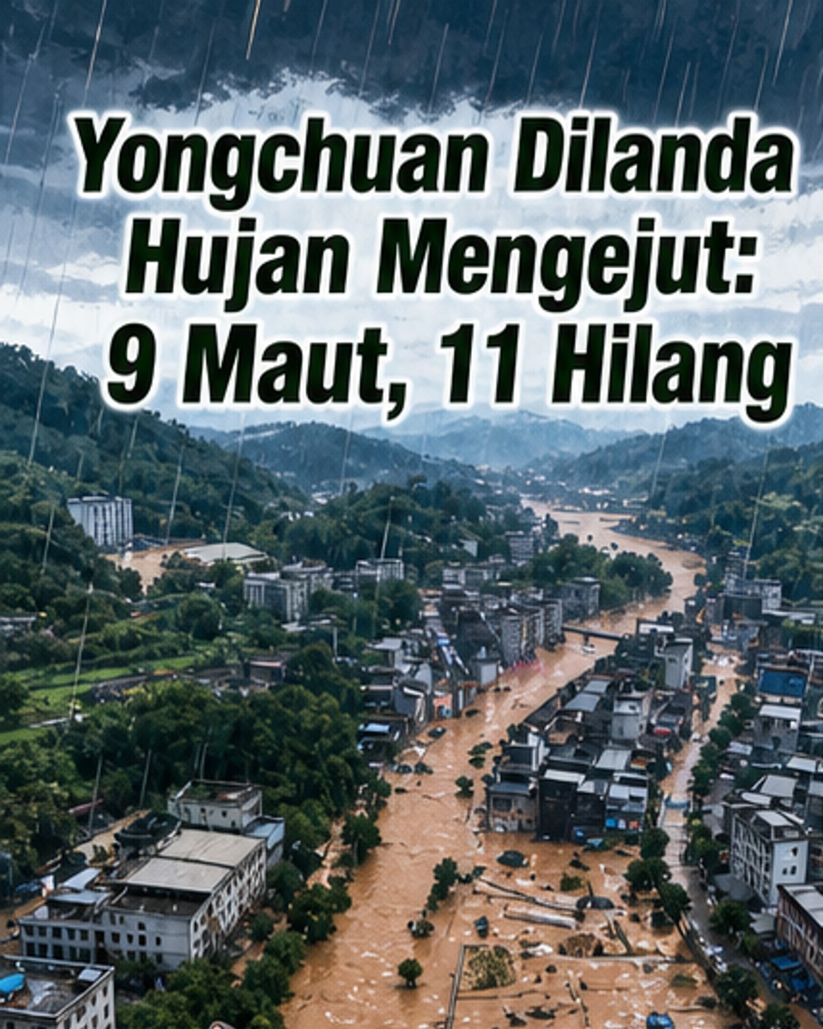 9 terkorban, 11 hilang di China