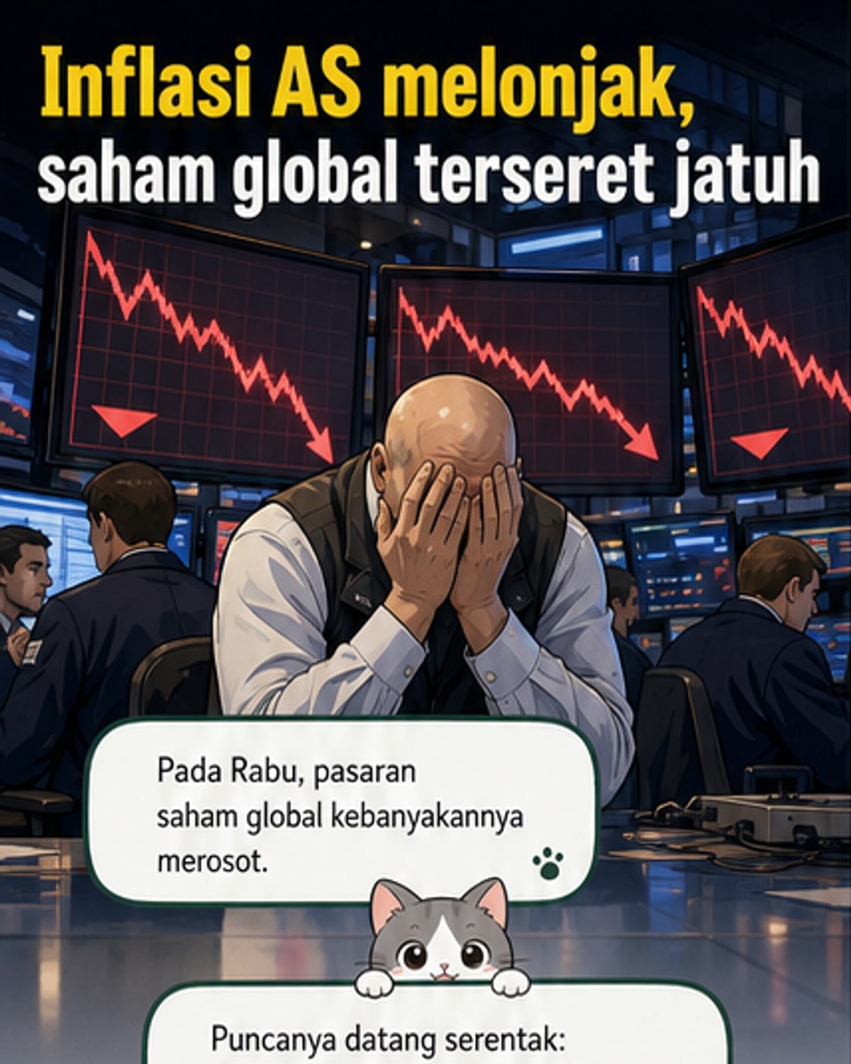 Pasaran Saham Susut Akibat Inflasi AS